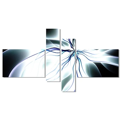 Designart - White Symmetrical Fractal Flower