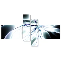 Designart - White Symmetrical Fractal Flower