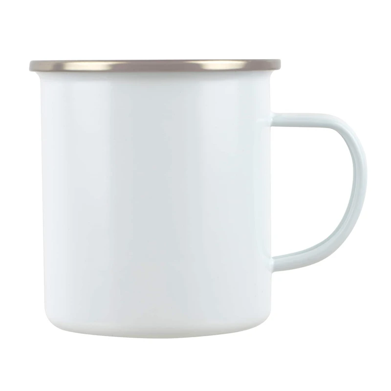 15.5oz. White Metal Sublimation Camping Mug by Make Market®