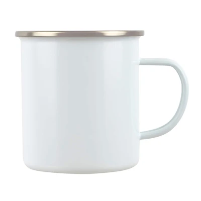 15.5oz. White Metal Sublimation Camping Mug by Make Market®