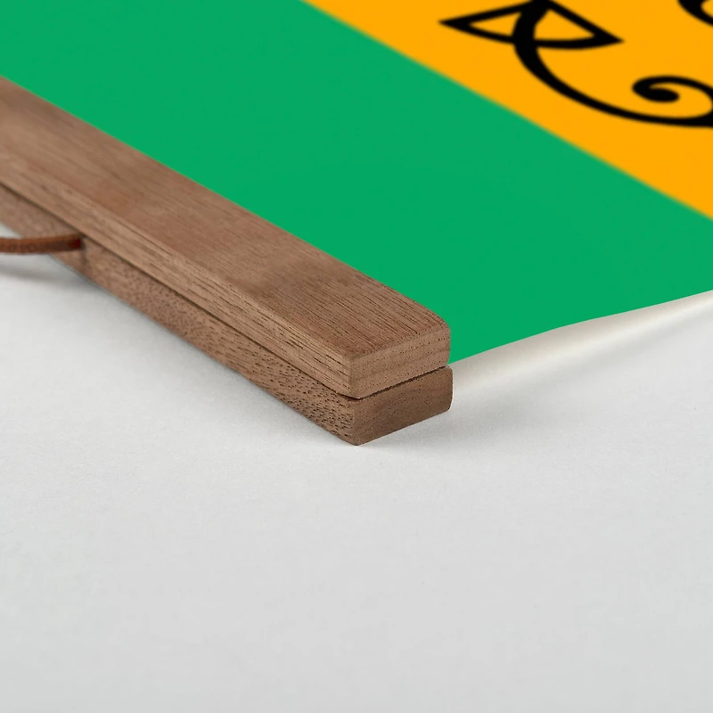 Bourbon Street Stripes Teak Hanging Canvas