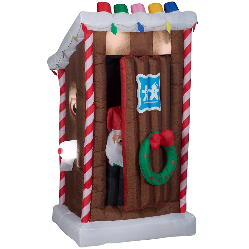 6ft. Animated Airblown® Inflatable Christmas Santa's Outhouse
