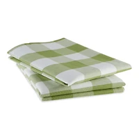DII® Antique Green Buffalo Check Dish Towels, 3ct.