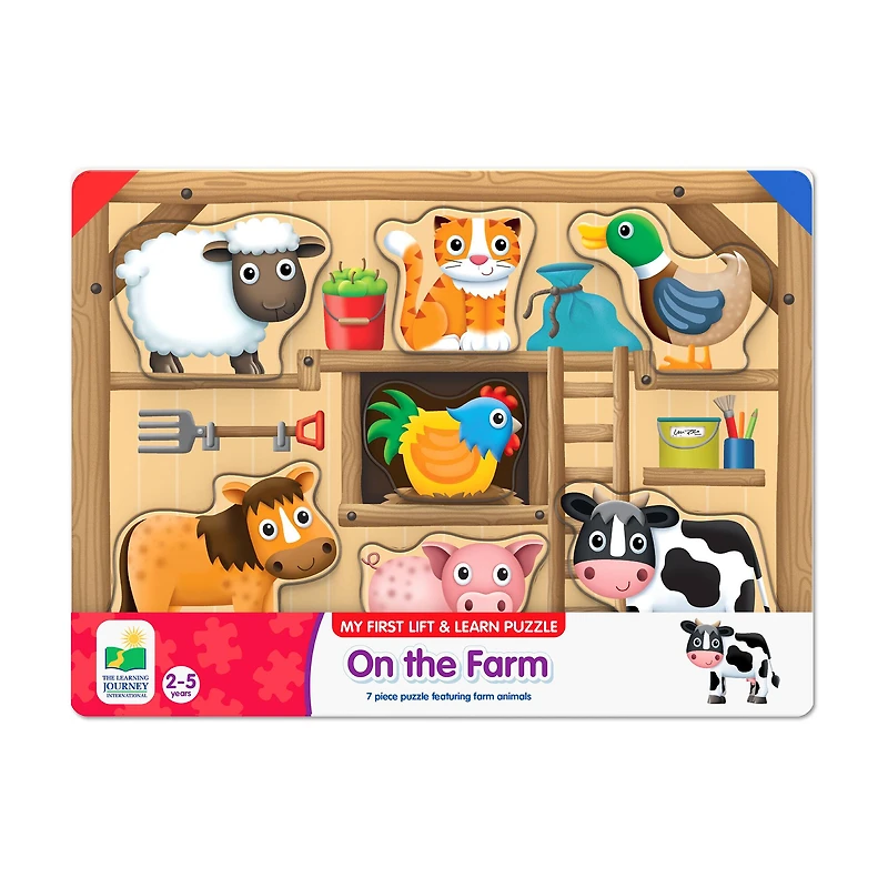 My First Lift & Learn Puzzle - On the Farm: 7 Pcs