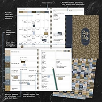2026 Bonjour Book of Blooms Large Weekly Monthly Planner