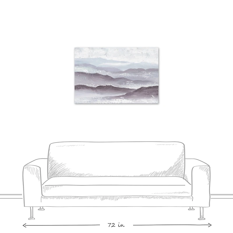 Painted Mountainscape 36" x 24" Canvas Wall Art