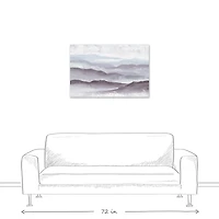 Painted Mountainscape 36" x 24" Canvas Wall Art