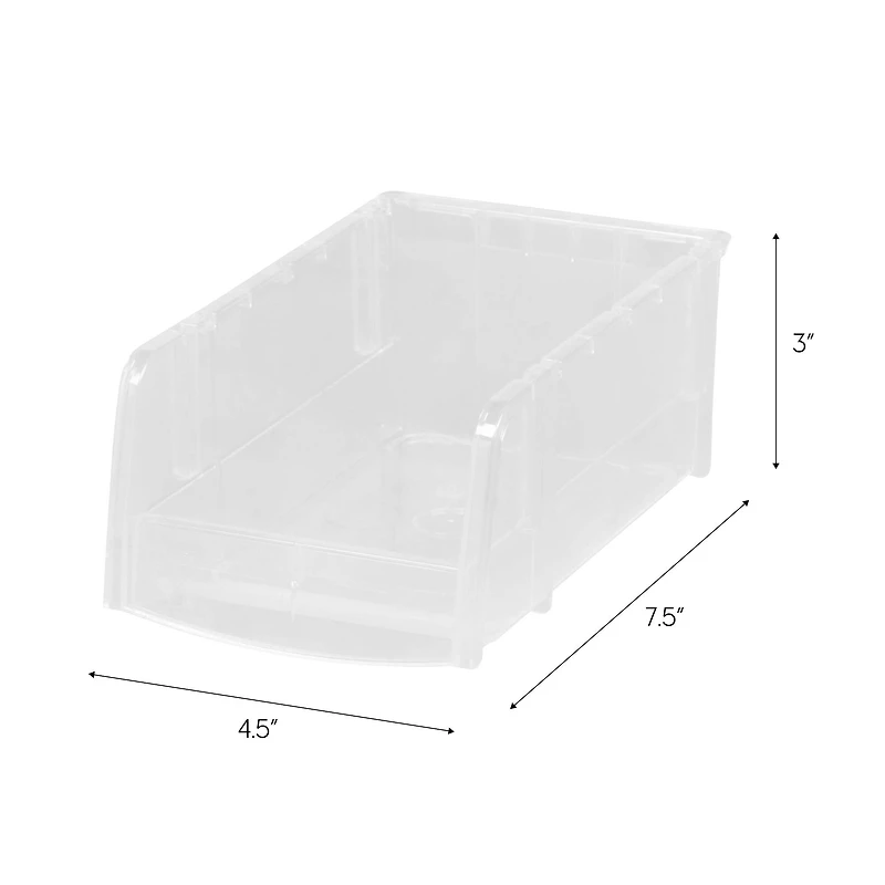 IRIS Small Clear Plastic Stacking Bin