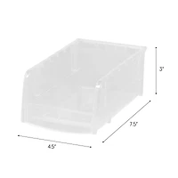 IRIS Small Clear Plastic Stacking Bin