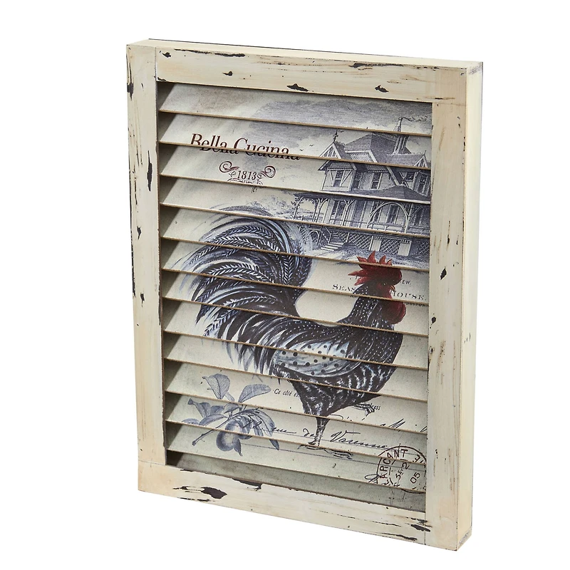 Rooster Window Shutter Wall Décor