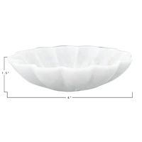 Hello Honey® 6" Carved Marble Flower Shape Dish