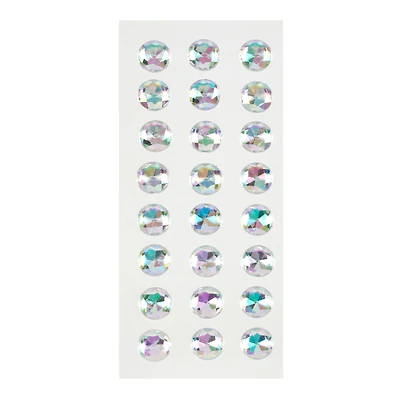 12 Pack: Clear Round Rhinestone Stickers by Recollections™