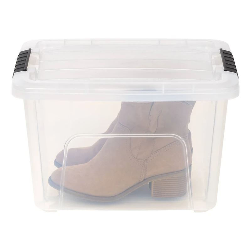IRIS® 20.5qt. Buckled Clear Boxes with Clear Buckle Lids, 6ct.