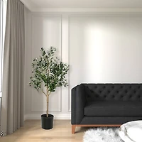 5ft. Potted Artificial Green Olive Tree