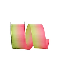 JAM Paper 1.5" x 10yd. Pink & Green Ombre Wired Edge Ribbon