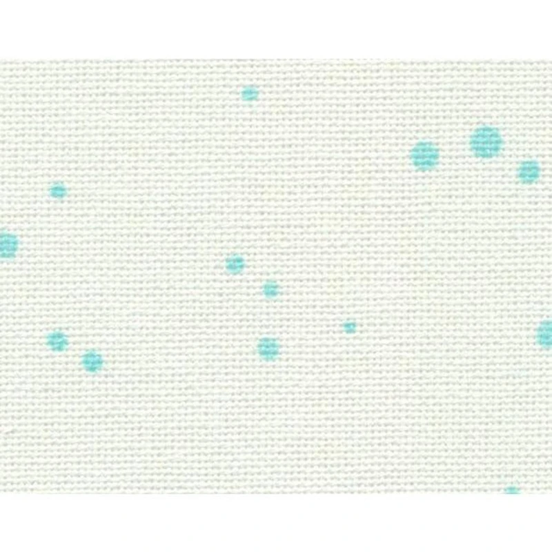 Zweigart® Murano Splash 32 Count Antique White with Mint Splash Pre-Cut Fabric