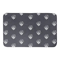 Navy Floral Pattern 34" x 21" Bath Mat