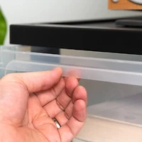 IRIS® 32.5" Black & Clear 4-Drawer Narrow Plastic Storage Cart