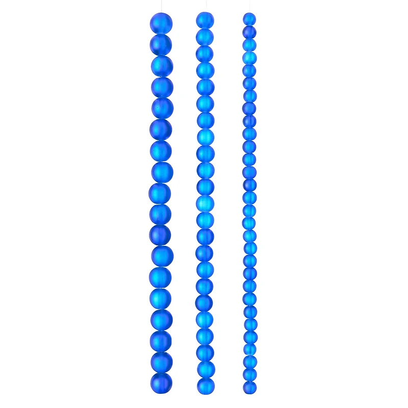 12 Pack: Blue Matte Glass Round Beads by Bead Landing™