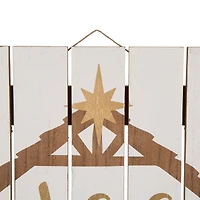 Glitzhome® 28" Wooden Nativity Wall Décor