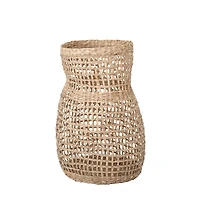 Decorative 20" Handwoven Natural Seagrass Vase