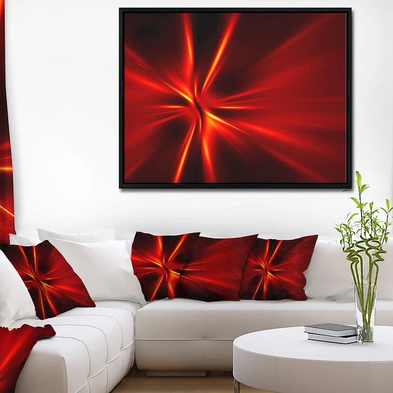 Designart - Red and Yellow Rays