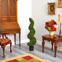 4ft. Potted Spiral Hazel Leaf Topiary Tree