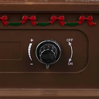 LED Lighted and Musical Retro Radio with Santa Scene Christmas Decoration - 12.5"