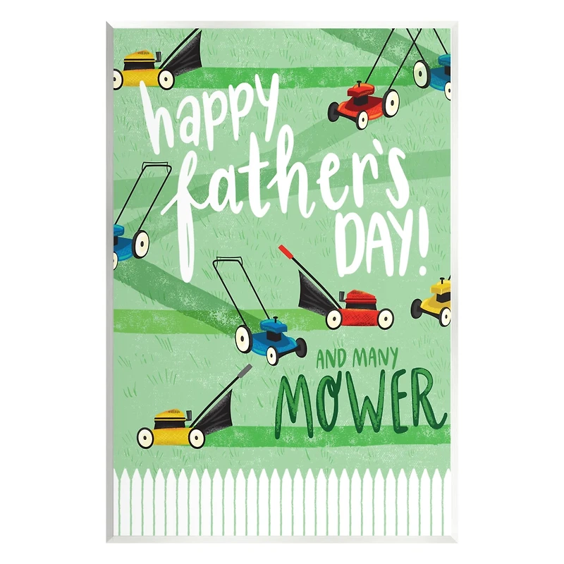 Stupell Industries Happy Father's Day Lawn Mowers Wall Plaque Art