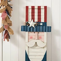 Glitzhome® 36" Patriotic Uncle Sam Porch Sign