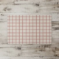 Red & Cream Check Floor Mat