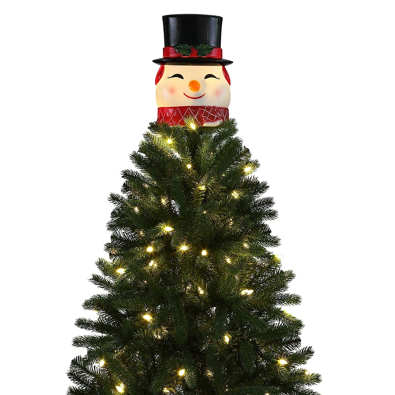 Mr. Christmas 12" Snowman Blow Mold Lit Tree Topper