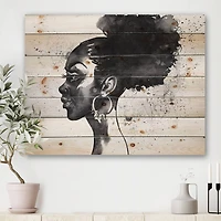 Designart - Monochrome Portrait of African American Woman I
