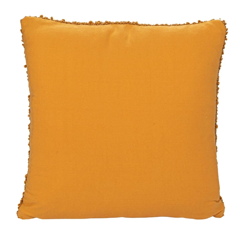 Hello Honey® 20" Mustard Hand-Woven Fabric Indoor/Outdoor Pillow