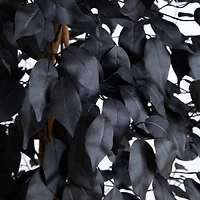 6ft. Artificial Halloween Black Ficus Tree with Natural Trunk