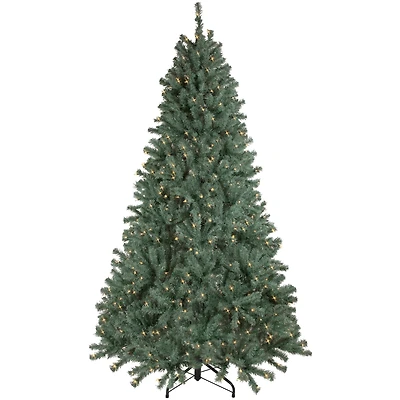 7.5ft. Pre-Lit Colorado Blue Spruce Artificial Christmas Tree, Clear Lights