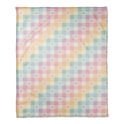 Pastel Buffalo Check 50" x 60" Sherpa Fleece Blanket