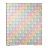 Pastel Buffalo Check 50" x 60" Sherpa Fleece Blanket