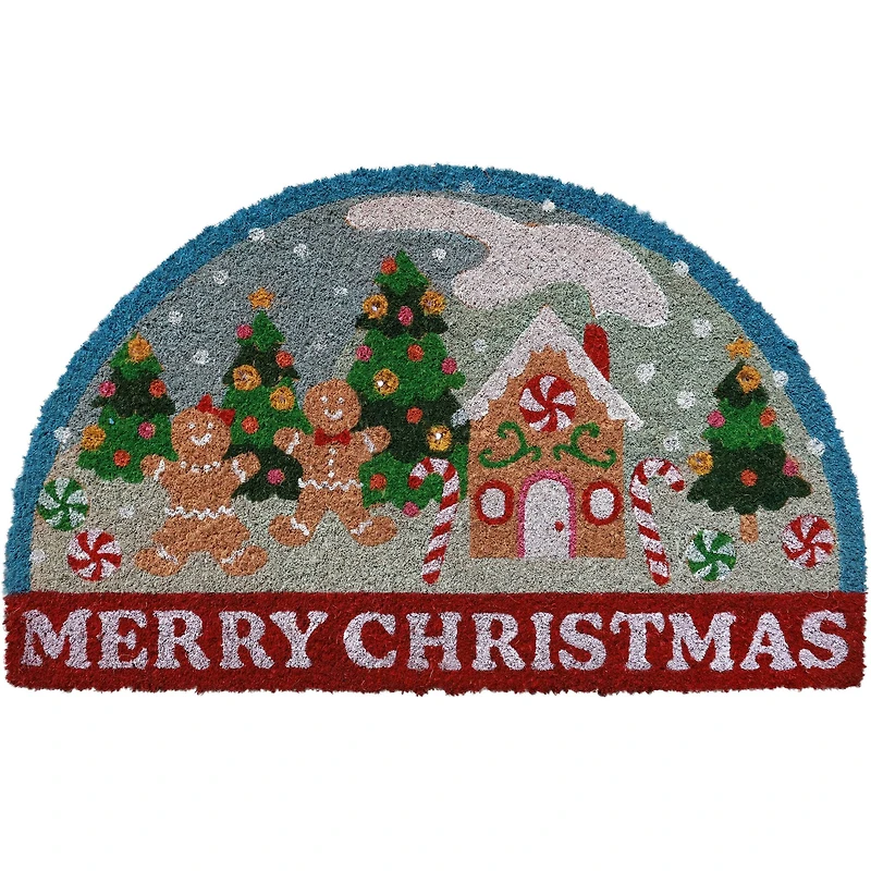 Merry Christmas Gingerbread Water Globe Light Up Doormat by Ashland®