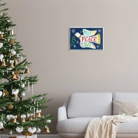Stupell Industries Joy Peace Love Dove Holly Sprig Wall Plaque Art