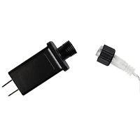 LED Lighted Snowfall Icicle Christmas Lights - Polar White - 15' Clear Wire - 10ct