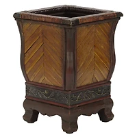 2 Decorative Wood Planters Set