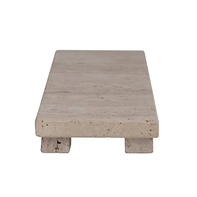 Hello Honey® Beige Scandinavian Travertine Footed Charcuterie Board