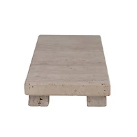 Hello Honey® Beige Scandinavian Travertine Footed Charcuterie Board