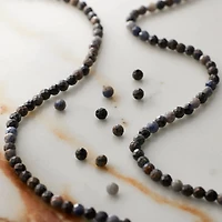 Blue & Black Sapphire Faceted Round Beads, 2mm by Bead Landing™