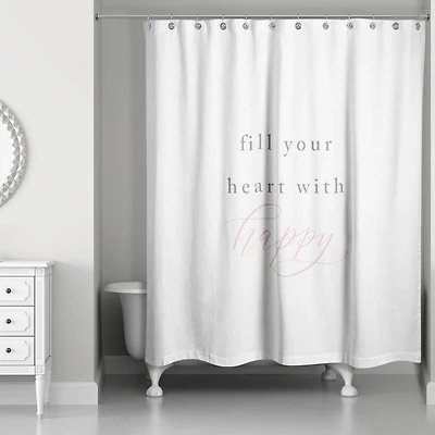 Fill Your Heart 71" x 74" Shower Curtain
