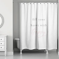 Fill Your Heart 71" x 74" Shower Curtain