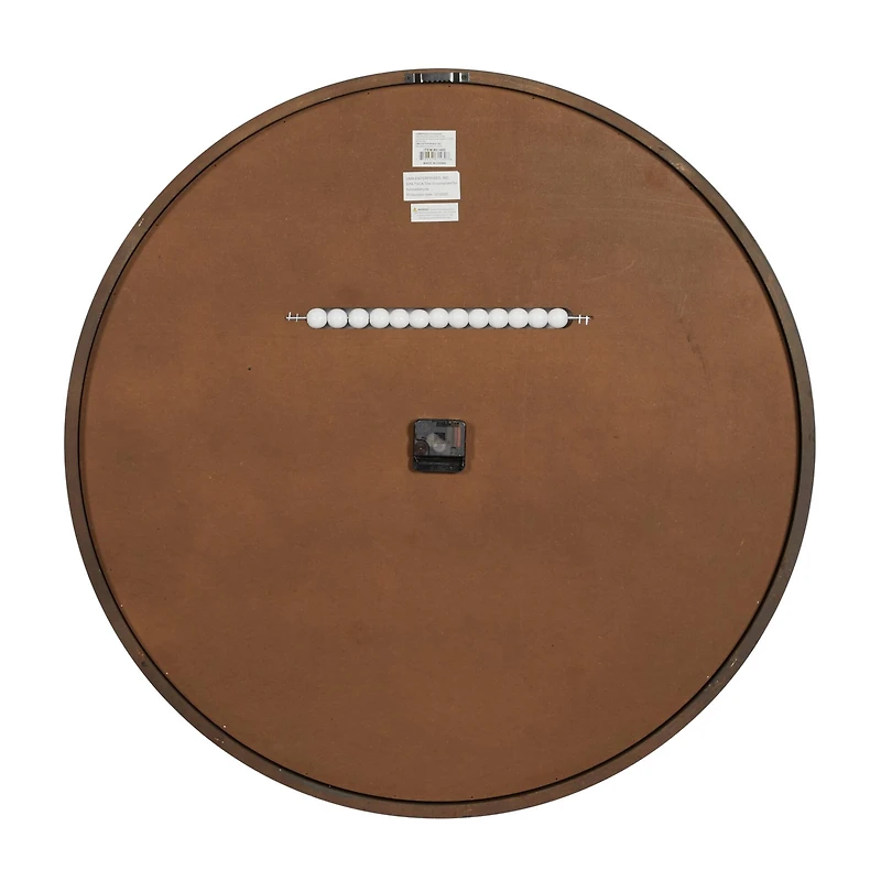 Brown Farmhouse Wood Wall Clock, 32" x 32"