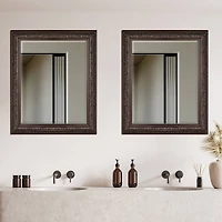 Head West® 34.5" Ornate Bronze Rectangular Framed Beveled Wall Mirror