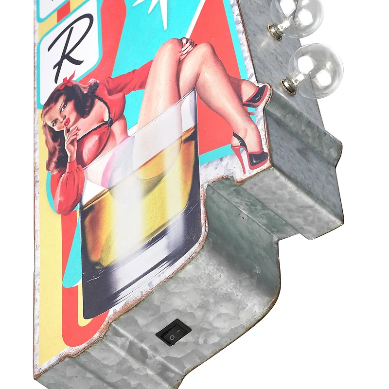 American Art Decor 24" Metal LED Bar Spirits & Live Music Nightly Marquee Sign